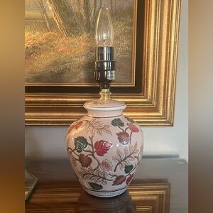 Small Chinoiserie Porcelain Ginger Jar Lamp Asian Mini